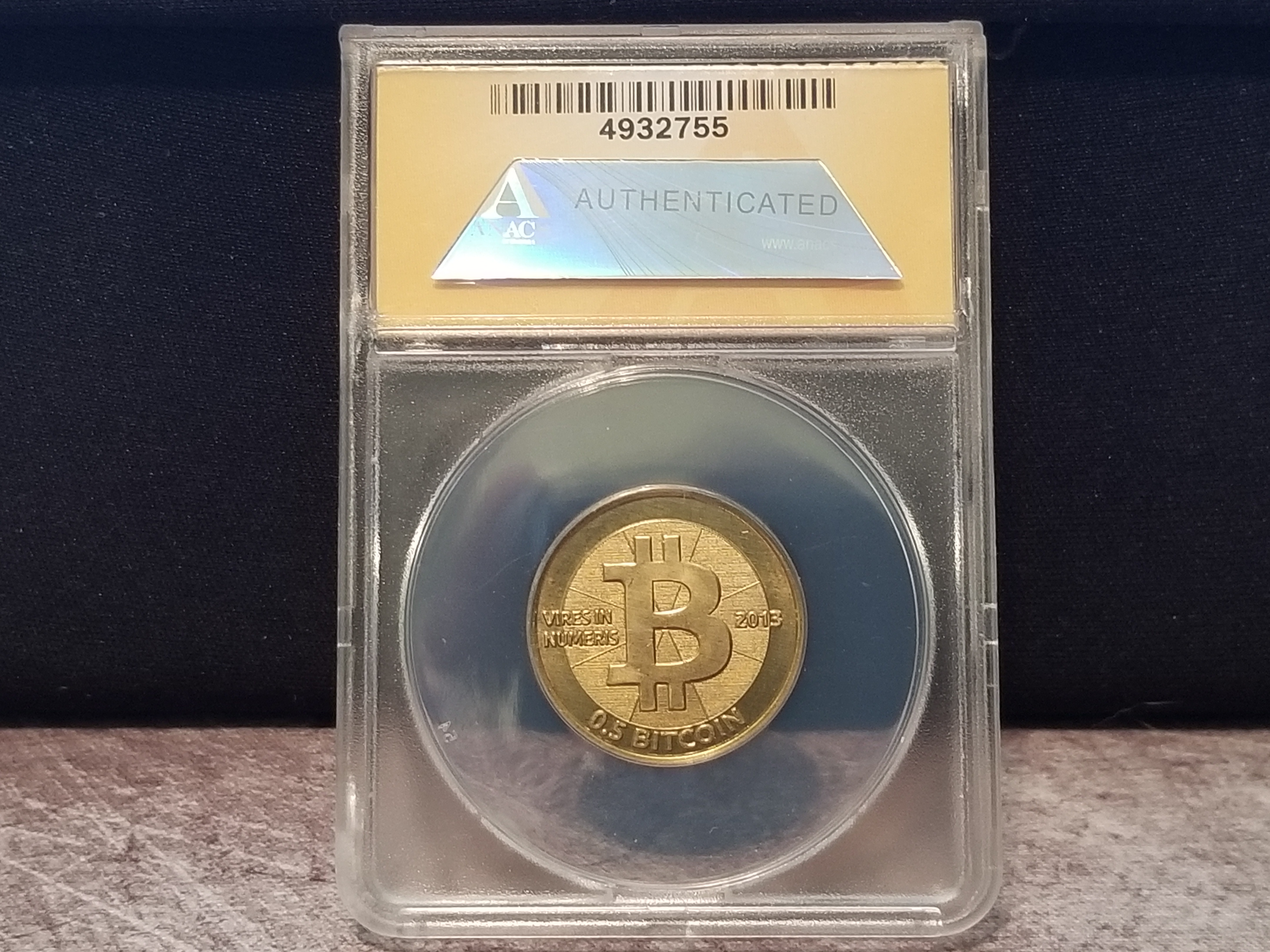 Casascius 2013 0.5 BTC Coin