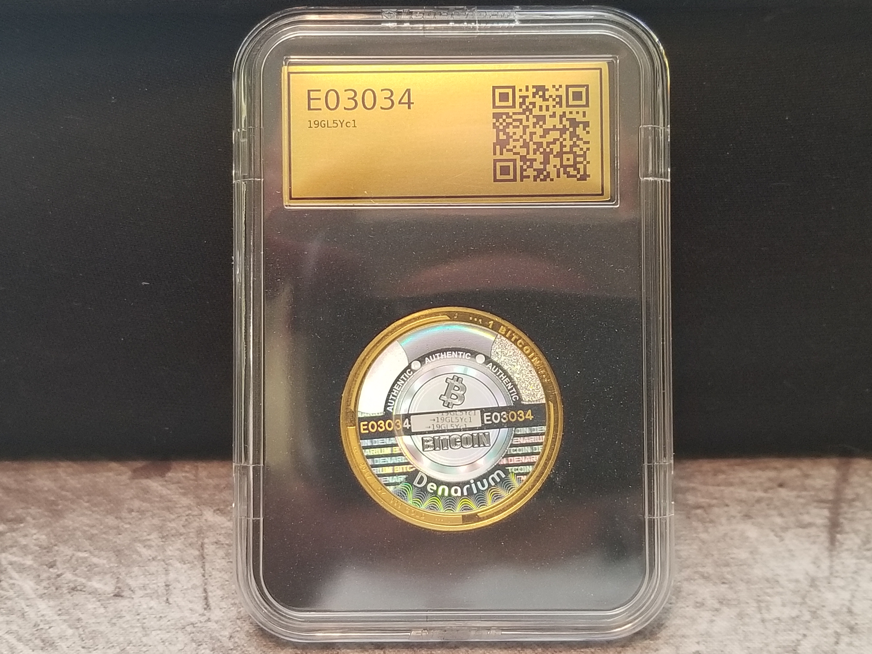 2017 Denarium 1 BTC Gold