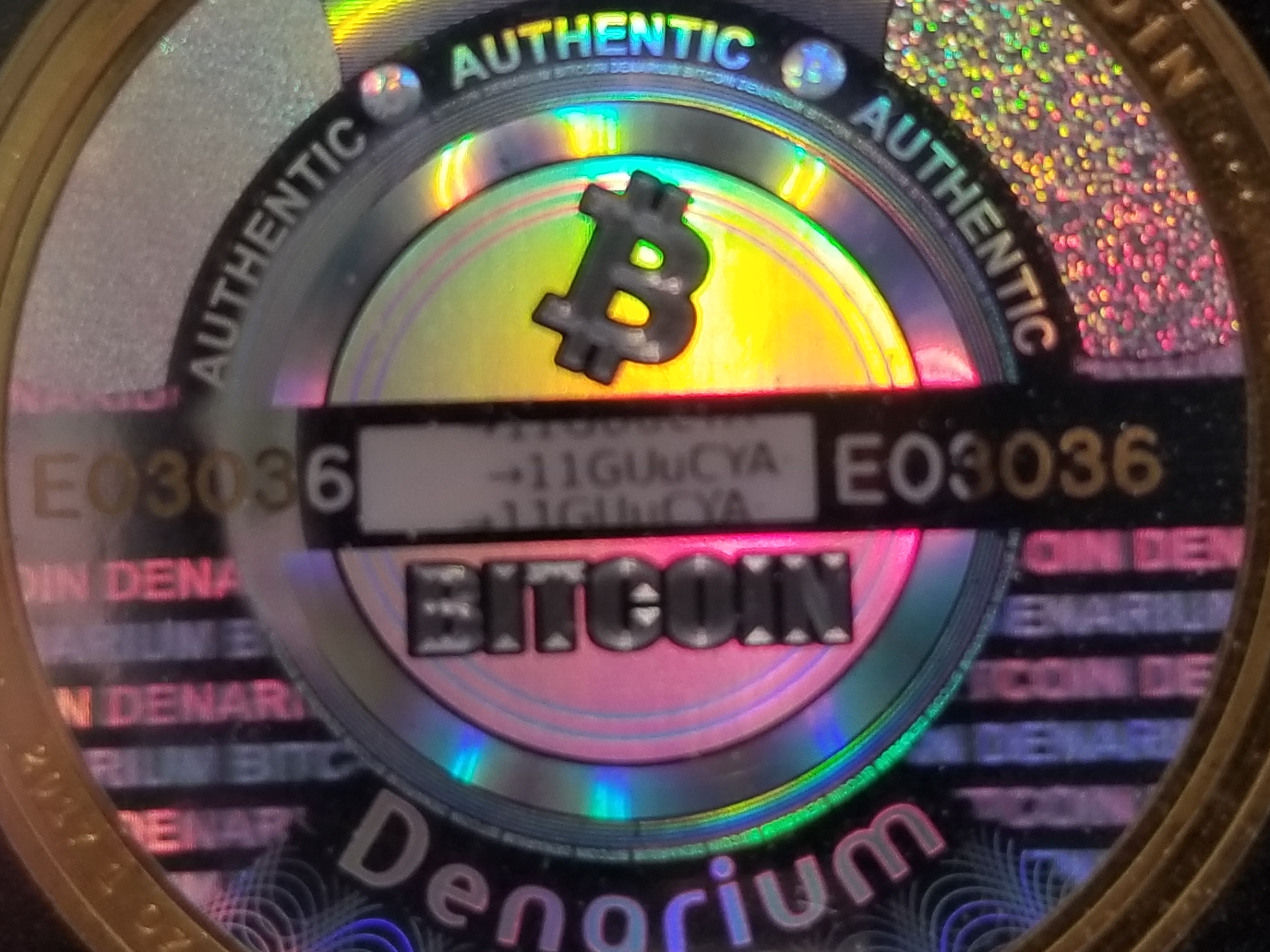 Denarium 1 BTC Gold Parity